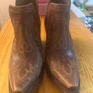 Ariat Brown Embroidered Ankle Booties